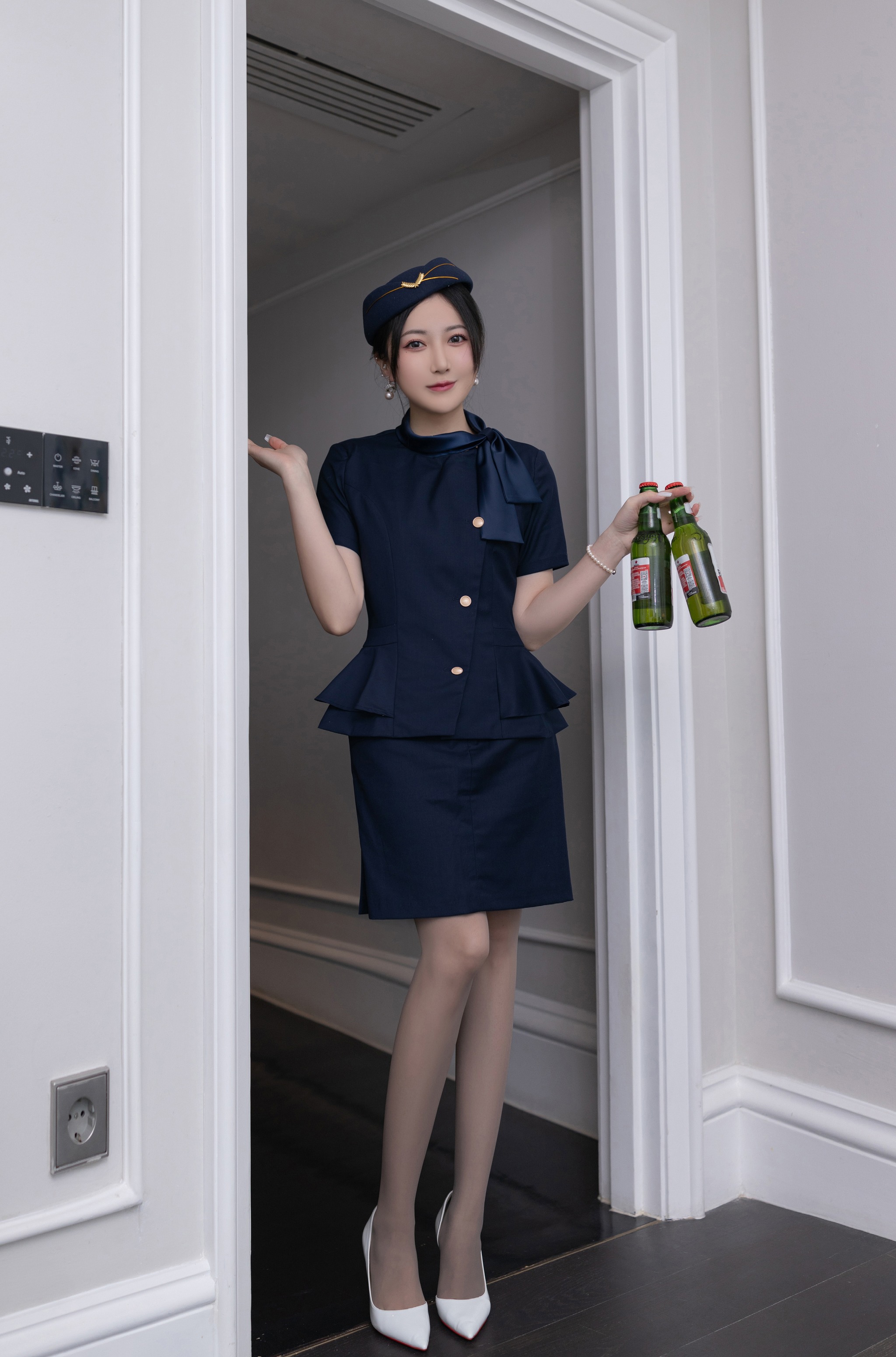 图片[1]-鱼子酱Fish – NO.216 （私拍）《空姐制服》写真[120P]-XikXak